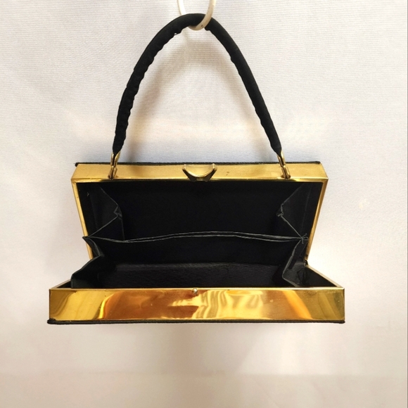 Vintage Nan Tribble Black Cloth Kiss Lock Bag - Picture 5 of 16